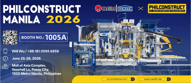 Quangong Machinery Co., Ltd. wird in Kürze auf der Philippines Construction Exhibition ausstellen, um neue Möglichkeiten auf dem südostasiatischen Baustoffmarkt zu erkunden.